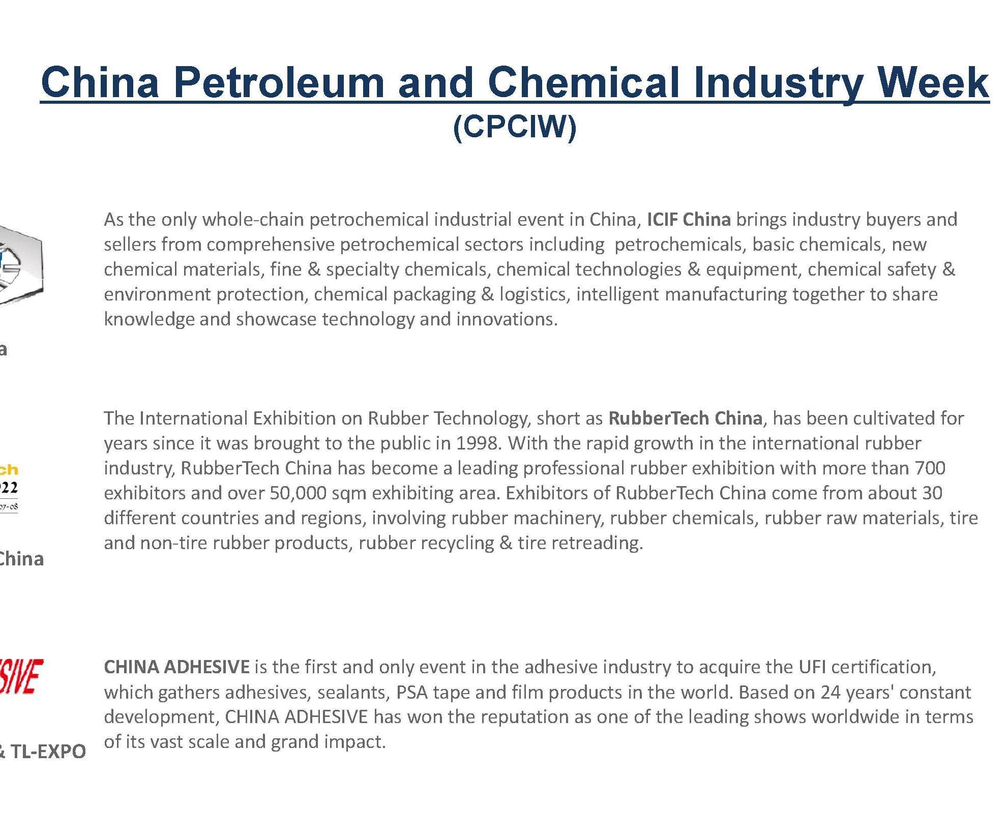 China Petroleum Chemical Industry Week CPCIW ICIF China 2024