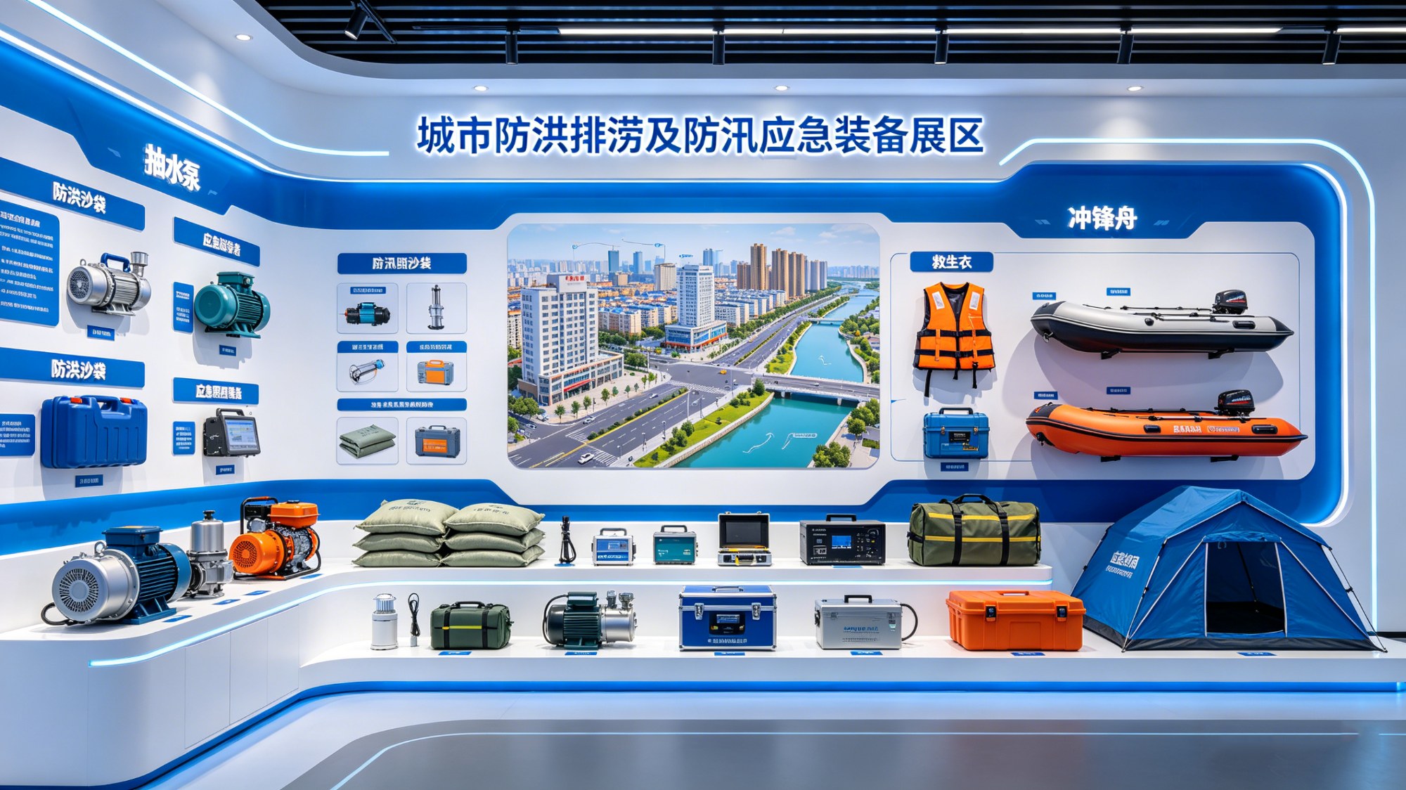 城市防洪排澇及防汛應(yīng)急裝備展區(qū)