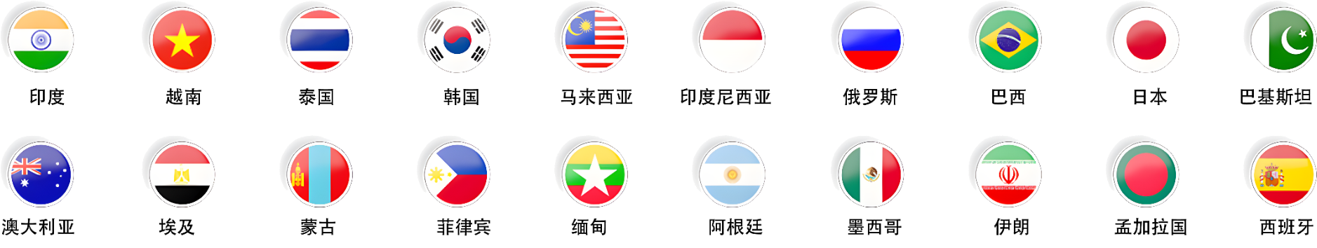前20大国际观众来源国